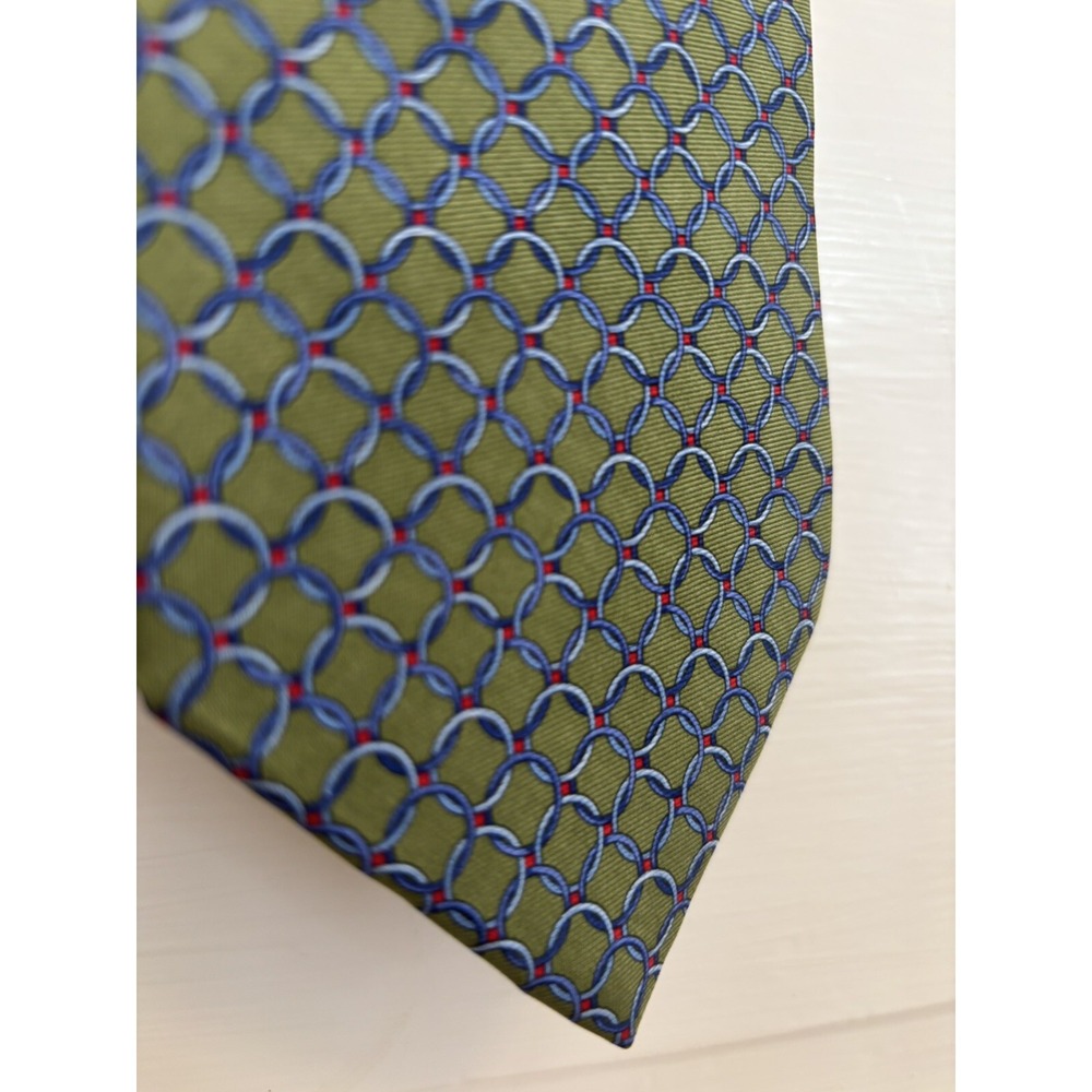 Brooks Brothers Makers Silk Green Link‎ Tie 59" X 3.75"